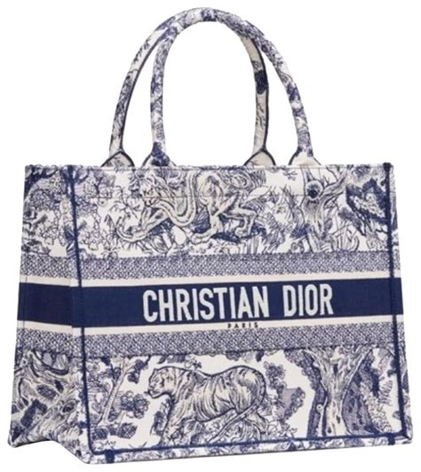 dior tote bag blue and white|original christian dior tote bag.